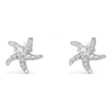 Misu 925 Sterling Silver Starfish Stud Earrings